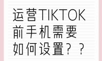 tiktok手机环境设置